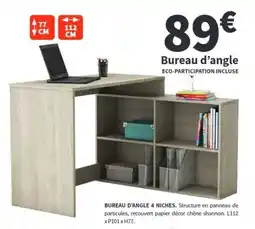 Conforama Bureau d'angle 4 niches offre