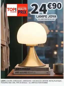 Conforama LAMPE JOYA offre