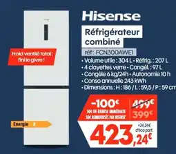 Pro&Cie Hisense Réfrigérateur combiné offre