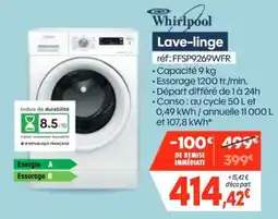 Pro&Cie Whirlpool Lave-linge offre