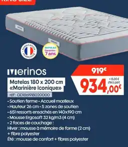 Pro&Cie Merinos Matelas Marinière Iconique» offre