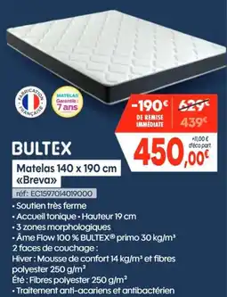 Pro&Cie BULTEX Matelas 140 x 190 cm «Brevà» offre