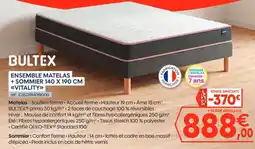 Pro&Cie BULTEX ENSEMBLE MATelas + SOMMIER 140 X 190 CM «VITALITY» offre