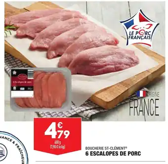 ALDI 6 Escalopes de Porc offre