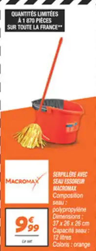 Netto Macromax serpillère avec seau essoreur offre