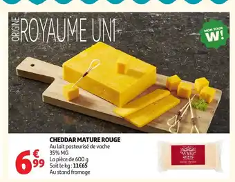 ROYAUME UNIT CHEDDAR MATURE ROUGE