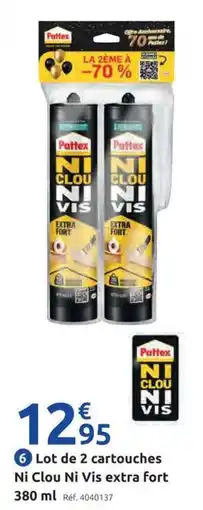 Mr Bricolage Pattex Ni Clou Ni Vis extra fort offre