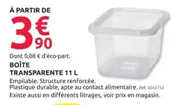 Mr Bricolage BOÎTE TRANSPARENTE offre