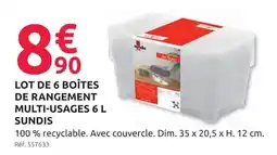 Mr Bricolage SUNDIS Boîtes de rangement offre