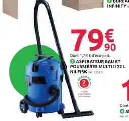 Mr Bricolage NILFISK ASPIRATEUR EAU ET POUSIÈRES MULTI II 22 L offre