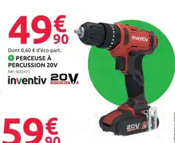 Mr Bricolage inventiv PERCEUSE À PERCUSSION 20V offre