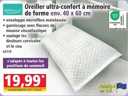 Norma ORTHO Vital Oreiller ultra-confort à mémoire de forme offre