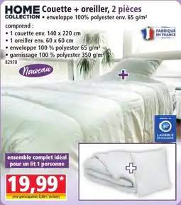 Norma HOME COLLECTION Couette + oreiller offre