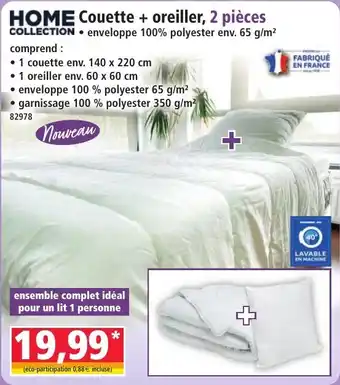 HOME COLLECTION Couette + oreiller
