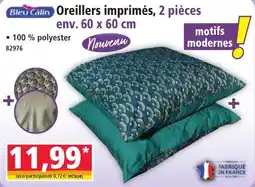 Norma Bleu Calin Oreillers imprimés offre