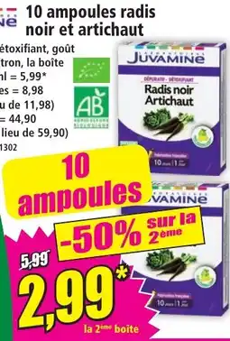 Norma Juvamine Radis noir Artichaut offre