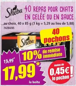 Norma Sheba 40 REPAS POUR CHATS offre