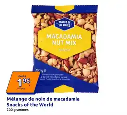 Action Snacks of the World Mélange de noix de macadamia offre