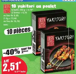 Norma ORIEN BITES yakitori au poulet offre