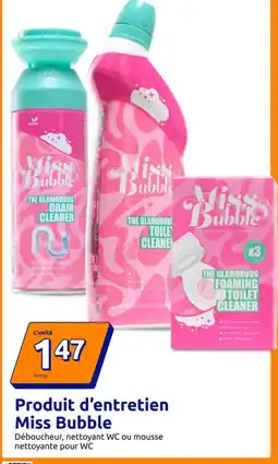 Action Miss Bubble Déboucheur nettoyant WC ou mousse nettoyante pour WC offre