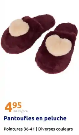 Action Pantoufles en peluche offre