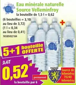 Norma Source Velleminfroy Eau minérale naturelle offre