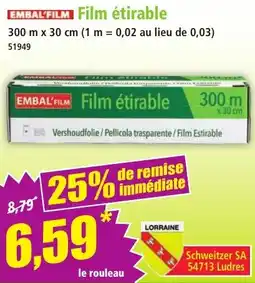 Norma EMBAL'FILM Film étirable offre