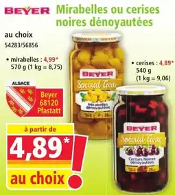 Norma Beyer Mirabelles ou cerises noires dénoyautées offre