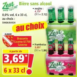 Norma Zest Bière sans alcool offre