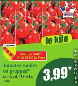 Norma TOMAIES DE FRANCE Tomates rondes en grappes offre