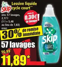 Norma Skip Lessive liquide cycle court offre