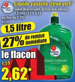 Norma Maison Net Liquide vaisselle offre