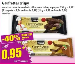 Norma ZIKOS Gaufrettes crispy offre