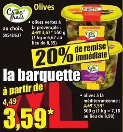Norma Croc' frais Olives offre