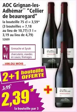 Norma AOC Grignan-les-Adhémar "Cellier de beauregard" offre