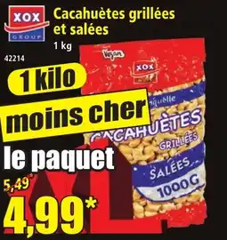 Norma XOX Cacahuètes grillées et salées offre
