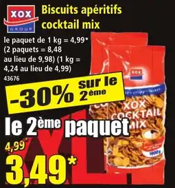 Norma XOX Biscuits apéritifs cocktail mix offre
