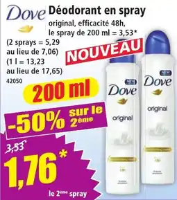 Norma Dove Déodorant en spray offre