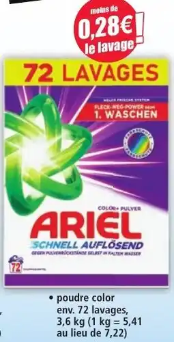 Norma ARIEL poudre color offre