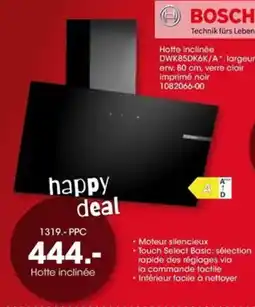 Möbel Martin BOSCH Hotte inclinée DWK85DK6K/A offre