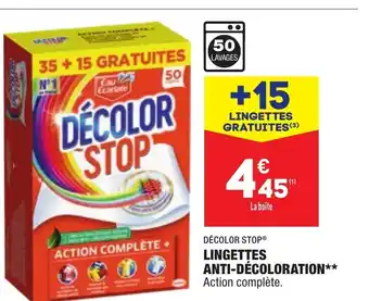 ALDI Lingettes Anti-Décoloration offre