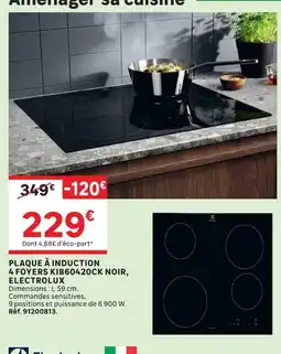Leroy Merlin Electrolux plaque à induction 4 foyers offre