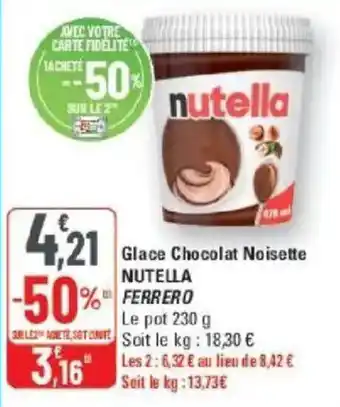 Nutella Glace Chocolat Noisette
