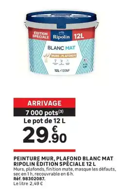 Leroy Merlin Ripolin Peinture mur, plafond blanc mat offre