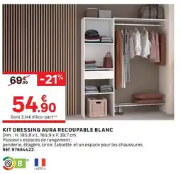 Leroy Merlin KIT DRESSING AURA RECOUPABLE BLANC offre