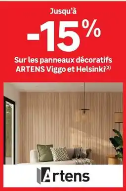 Leroy Merlin ARTENS panneaux décoratifs Viggo et Helsinki offre
