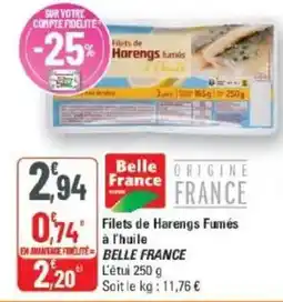 G20 Belle France Filets de Harengs Fumés offre