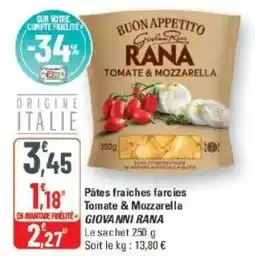 G20 Giovanni Rana Pâtes fraiches farcies offre