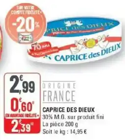 G20 CAPRICE DES DIEUX offre