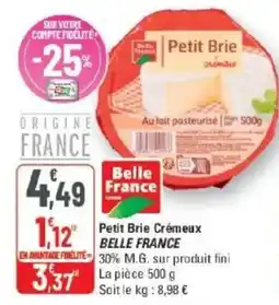 G20 Belle France Petit Brie Crémeux offre